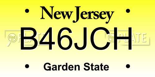 B46JCH New Jersey License Plate
