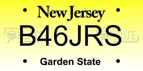 B46JRS New Jersey License Plate