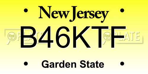B46KTF New Jersey License Plate
