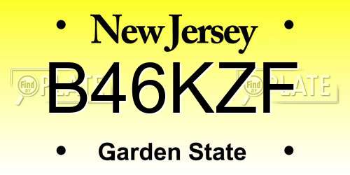 B46KZF New Jersey License Plate