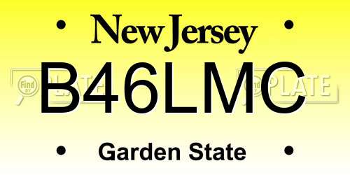 B46LMC New Jersey License Plate