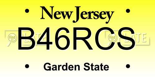 B46RCS New Jersey License Plate
