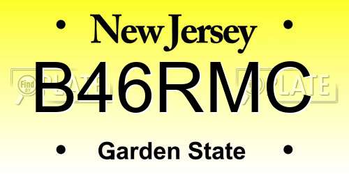 B46RMC New Jersey License Plate