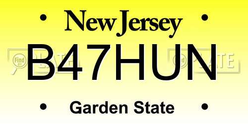 B47HUN New Jersey License Plate