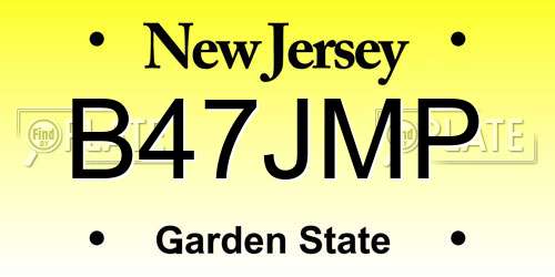 B47JMP New Jersey License Plate