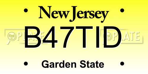 B47TID New Jersey License Plate
