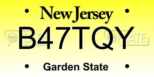B47TQY New Jersey License Plate