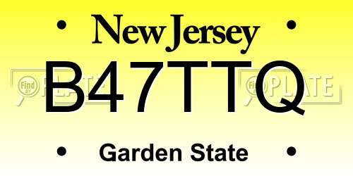 B47TTQ New Jersey License Plate