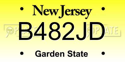 B482JD New Jersey License Plate
