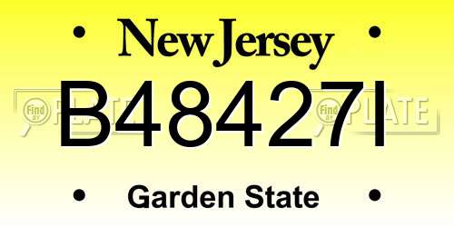 B48427I New Jersey License Plate