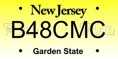 B48CMC New Jersey License Plate