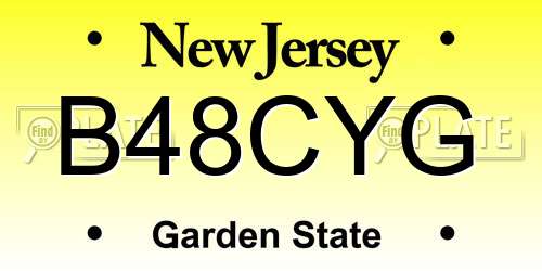 B48CYG New Jersey License Plate