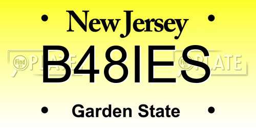 B48IES New Jersey License Plate