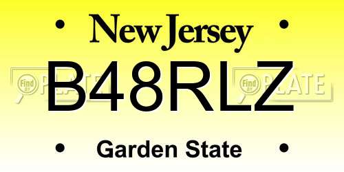 B48RLZ New Jersey License Plate