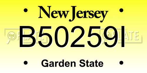 B50259I New Jersey License Plate
