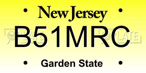 B51MRC New Jersey License Plate