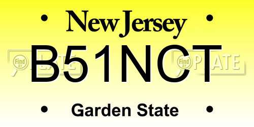 B51NCT New Jersey License Plate