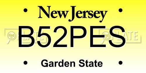 B52PES New Jersey License Plate