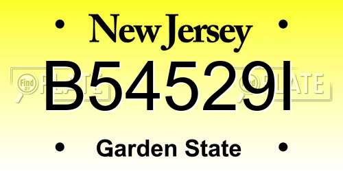B54529I New Jersey License Plate