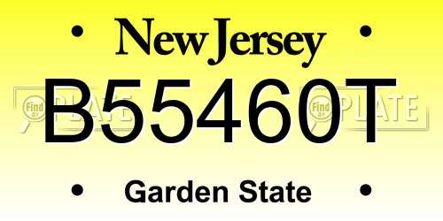 B55460T New Jersey License Plate