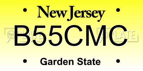 B55CMC New Jersey License Plate