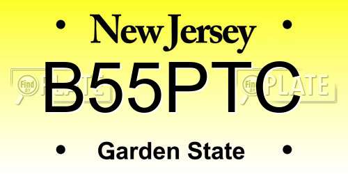 B55PTC New Jersey License Plate