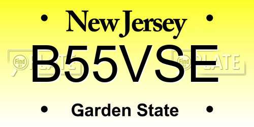 B55VSE New Jersey License Plate