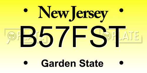 B57FST New Jersey License Plate