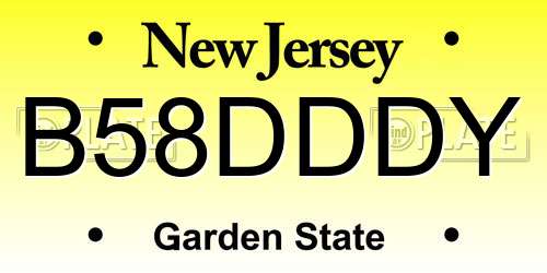 B58DDDY New Jersey License Plate