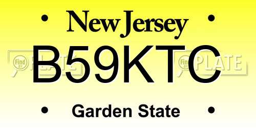 B59KTC New Jersey License Plate