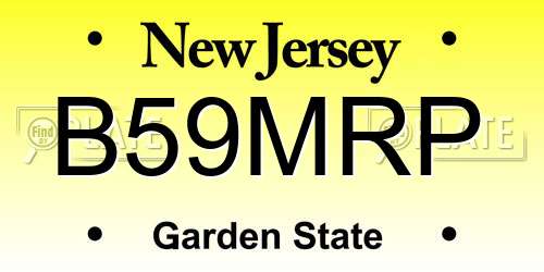 B59MRP New Jersey License Plate