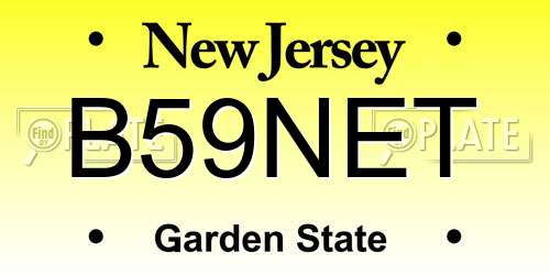 B59NET New Jersey License Plate