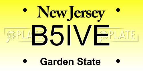 B5IVE New Jersey License Plate
