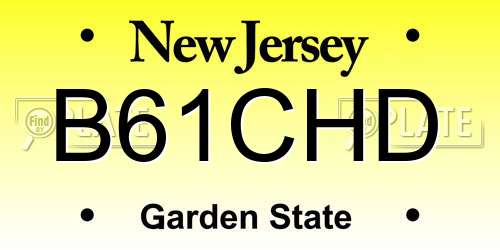 B61CHD New Jersey License Plate