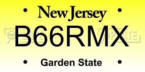 B66RMX New Jersey License Plate