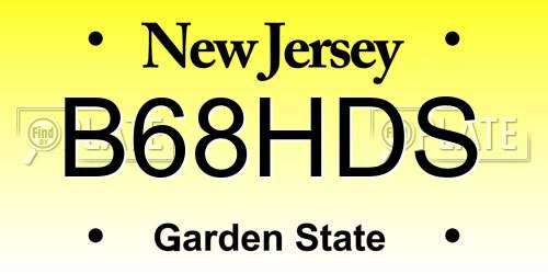 B68HDS New Jersey License Plate