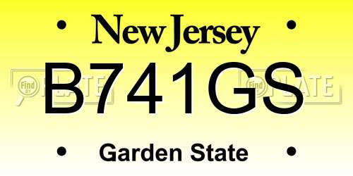 B741GS New Jersey License Plate
