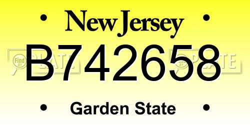 B742658 New Jersey License Plate