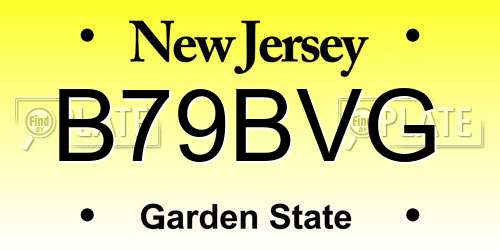 B79BVG New Jersey License Plate