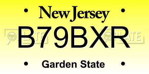 B79BXR New Jersey License Plate