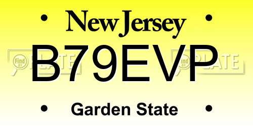 B79EVP New Jersey License Plate