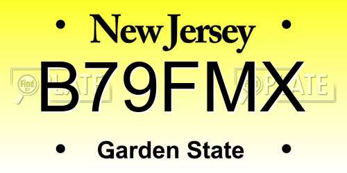 B79FMX New Jersey License Plate