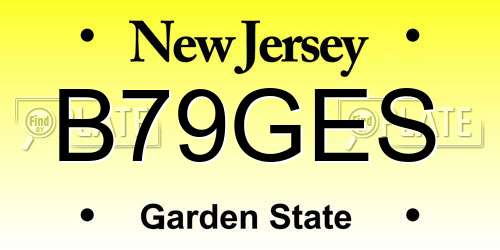 B79GES New Jersey License Plate