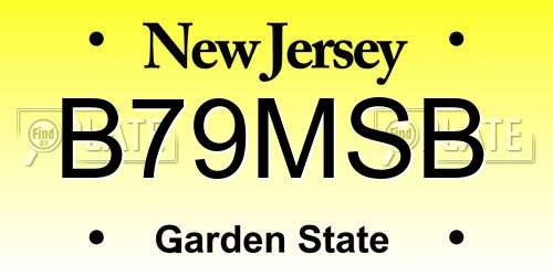 B79MSB New Jersey License Plate