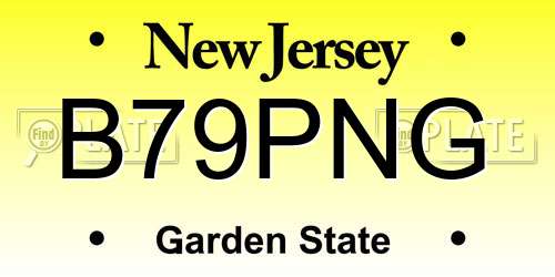 B79PNG New Jersey License Plate