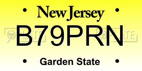 B79PRN New Jersey License Plate