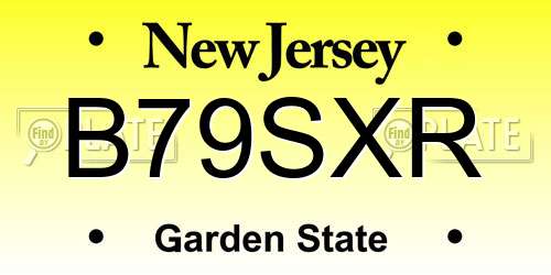 B79SXR New Jersey License Plate