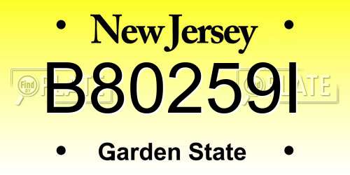 B80259I New Jersey License Plate