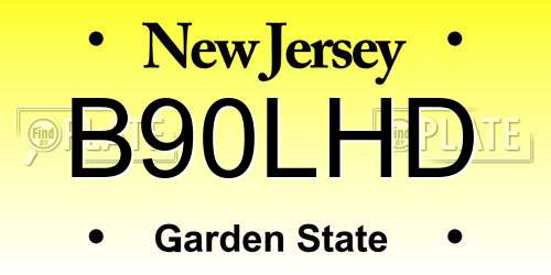 B90LHD New Jersey License Plate