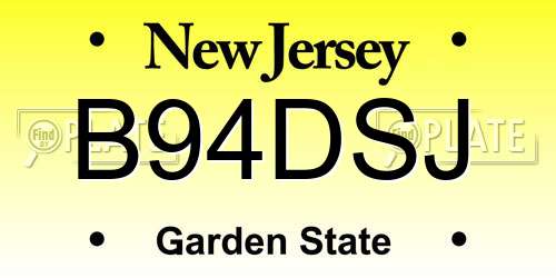 B94DSJ New Jersey License Plate